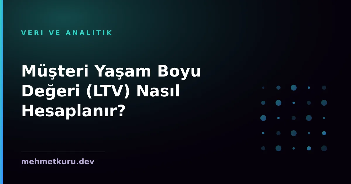 Müşteri Yaşam Boyu Değeri (LTV) Nasıl Hesaplanır?